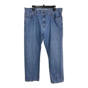 Nautical Jeans Mens Jeans Size 38x32 Light Wash Relaxed Fit Pockets